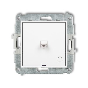 Mechanizm łącznika zwierny dzwonek w stylu amerykańskim Karlik ICON biały mat 25IWPUS-4