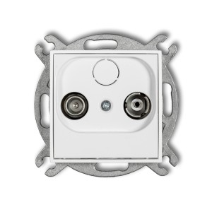 Mechanizm gniazda abonenckiego RTV końcowego 2dB Karlik ICON biały mat 25IG2K