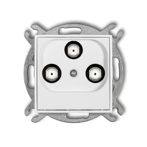 Mechanizm gniazda multimedialnego 3F DATA (UPC) Karlik ICON biały mat 25IGMU
