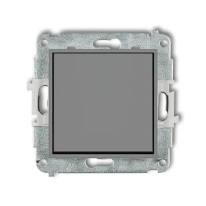 Mechanizm łącznika schodowego (jeden klawisz bez piktogramu) Karlik ICON szary mat 27IWP-3.1