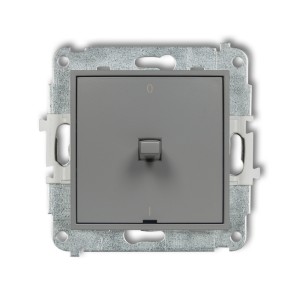 Mechanizm łącznika dwubiegunowego w stylu amerykańskim Karlik ICON szary mat 27IWPUS-9