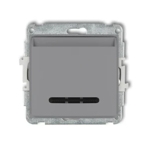 Mechanizm łącznika hotelowego pojedynczego (podświetlenie białe) Karlik ICON szary mat 27ISH-1.1