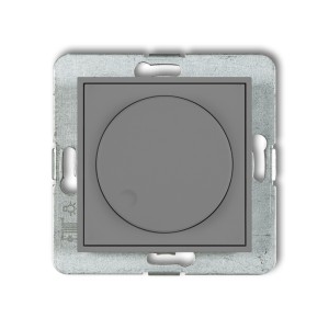 Mechanizm elektronicznego regulatora oświetlenia przyciskowo-obrotowego do lamp LED Karlik ICON szary mat 27IRO-2
