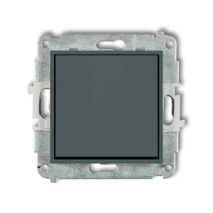 Mechanizm łącznika schodowego (jeden klawisz bez piktogramu) Karlik ICON grafitowy mat 28IWP-3.1