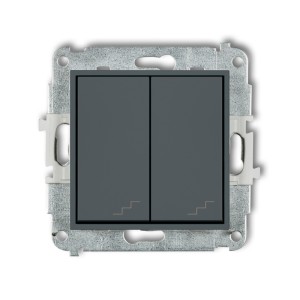 Mechanizm łącznika podwójnego schodowego Karlik ICON grafitowy mat 28IWP-33