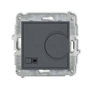 Mechanizm elektronicznego regulatora temperatury z czujnikiem podpodłogowym Karlik ICON grafitowy mat 28IRT-1