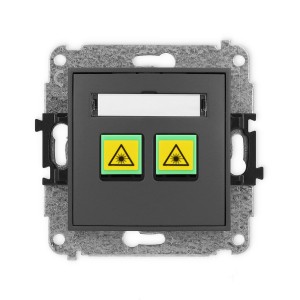 Mechanizm gniazda światłowodowego/optycznego podwójnego Karlik ICON grafitowy mat 28IGOP-2