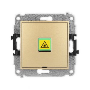 Mechanizm gniazda światłowodowego/optycznego pojedynczego, bez pola opisowego Karlik ICON złoty 29IGOPBO-1