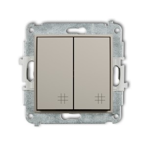 Mechanizm łącznika podwójnego krzyżowego Karlik ICON taupe 60IWP-66