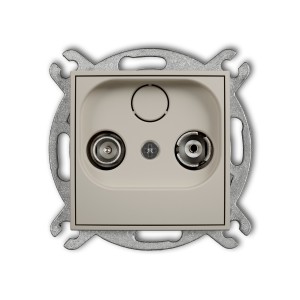 Mechanizm gniazda abonenckiego RTV przelotowego 9dB Karlik ICON taupe 60IG9P