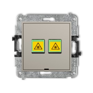 Mechanizm gniazda światłowodowego/optycznego podwójnego, bez pola opisowego Karlik ICON taupe 60IGOPBO-2