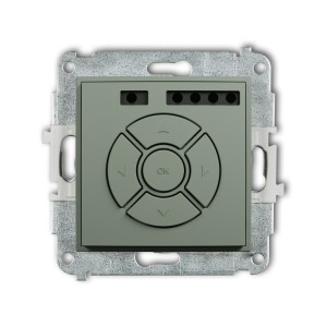 Mechanizm elektronicznego sterownika roletowego (sterowanie lokalne i pilotem, sterowanie strefą, dodatkowy przycisk) Karlik ICON szałwiowy 61ISR-3A