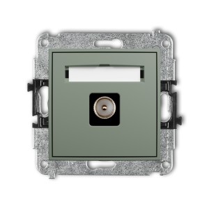 Mechanizm gniazda antenowego pojedynczego TV  Karlik ICON szałwiowy 61IGTV-1