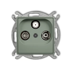 Mechanizm gniazda abonenckiego RTV-SAT końcowego 1,5dB Karlik ICON szałwiowy 61IGS