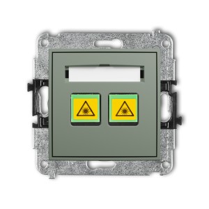 Mechanizm gniazda światłowodowego/optycznego podwójnego Karlik ICON szałwiowy 61IGOP-2