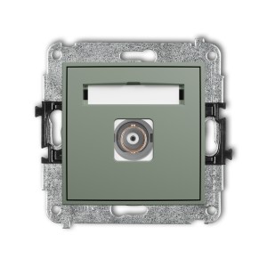 Mechanizm gniazda pojedynczego BNC Karlik ICON szałwiowy 61IGBNC-1