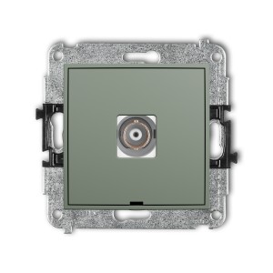 Mechanizm gniazda pojedynczego BNC, bez pola opisowego Karlik ICON szałwiowy 61IGBNCBO-1