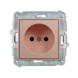 Mechanizm gniazda pojedynczego bez uziemienia 2P (przesłony torów prądowych) Karlik ICON łososiowy 62IGP-1p