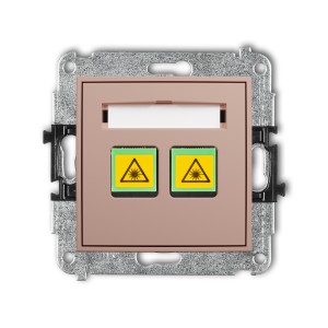 Mechanizm gniazda światłowodowego/optycznego podwójnego Karlik ICON łososiowy 62IGOP-2