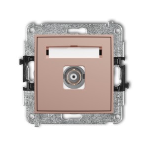 Mechanizm gniazda pojedynczego BNC Karlik ICON łososiowy 62IGBNC-1