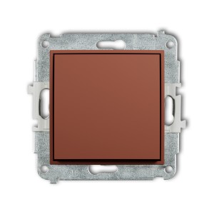 Mechanizm łącznika zwiernego, jednobiegunowego (jeden klawisz bez piktogramu) Karlik ICON terakota 63IWP-4.1