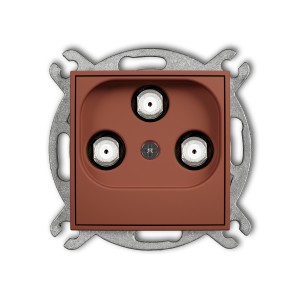 Mechanizm gniazda multimedialnego 3F DATA (UPC) Karlik ICON terakota 63IGMU