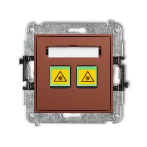 Mechanizm gniazda światłowodowego/optycznego podwójnego Karlik ICON terakota 63IGOP-2