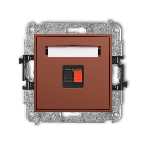 Mechanizm gniazda głośnikowego pojedynczego Karlik ICON terakota 63IGG-1
