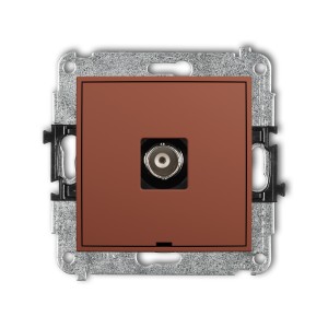 Mechanizm gniazda pojedynczego BNC, bez pola opisowego Karlik ICON terakota 63IGBNCBO-1