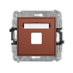 Mechanizm gniazda multimedialnego pojednczego bez modułu (standard Keystone) Karlik ICON terakota 63IGM-1P