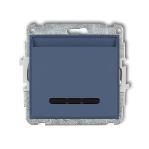 Mechanizm łącznika hotelowego pojedynczego (podświetlenie białe) Karlik ICON navy blue 64ISH-1.1