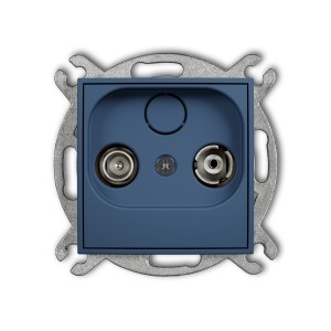 Mechanizm gniazda abonenckiego RTV końcowego w szeregu gniazd przelotowych 6dB Karlik ICON navy blue 64IG6K