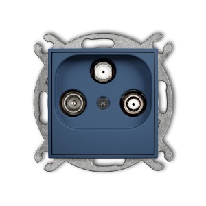 Mechanizm gniazda abonenckiego 2 wyjścia SAT + TV Karlik ICON navy blue 64IGSN