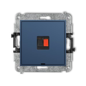 Mechanizm gniazda głośnikowego pojedynczego, bez pola opisowego Karlik ICON navy blue 64IGGBO-1