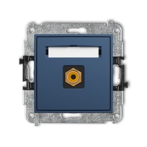 Mechanizm gniazda pojedynczego RCA (typu cinch - żółty, pozłacany) Karlik ICON navy blue 64IGRCA-1