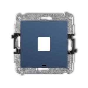 Mechanizm gniazda multimedialnego pojedynczego bez modułu, bez pola opisowego (standard Keystone) Karlik ICON navy blue 64IGMBO-1P