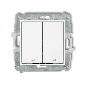 Mechanizm łącznika podwójnego schodowego Karlik MINI biały MWP-33