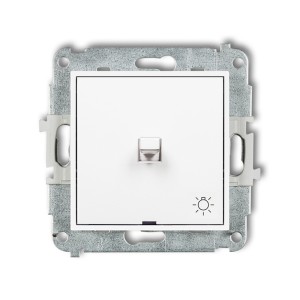 Mechanizm łącznika zwierny światło w stylu amerykańskim Karlik MINI biały MWPUS-5