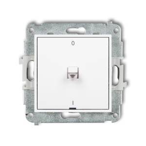 Mechanizm łącznika dwubiegunowego w stylu amerykańskim Karlik MINI biały MWPUS-9
