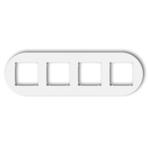 Ramka uniwersalna poczwórna okrągła z tworzywa Karlik MINI biały MRTO-4
