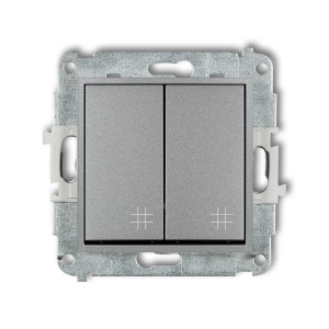 Mechanizm łącznika podwójnego krzyżowego Karlik MINI srebrny metalik 7MWP-66