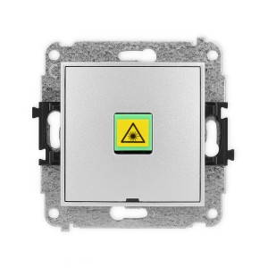 Mechanizm gniazda światłowodowego/optycznego pojedynczego, bez pola opisowego Karlik MINI srebrny metalik 7MGOPBO-1