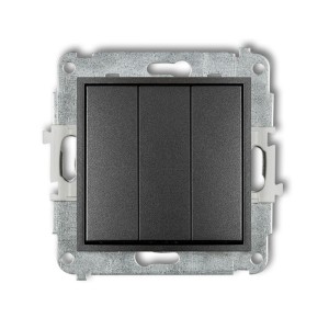 Mechanizm łącznika potrójnego Karlik MINI grafitowy 11MWP-7