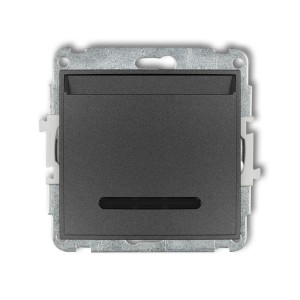 Mechanizm łącznika hotelowego pojedynczego (podświetlenie białe) Karlik MINI grafitowy 11MSH-1.1