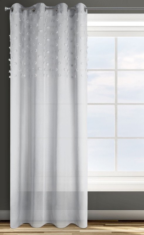 Firana do salonu na przelotkach 140x250 szara