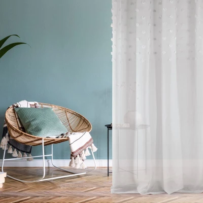 Firana do salonu na przelotkach 140x250 szara