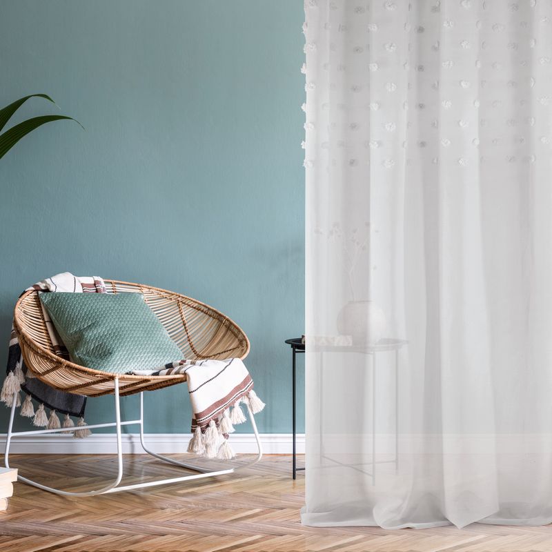 Firana do salonu na przelotkach 140x250 szara