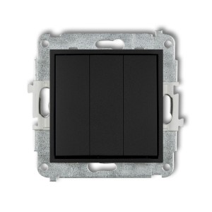 Mechanizm łącznika potrójnego Karlik MINI czarny mat 12MWP-7
