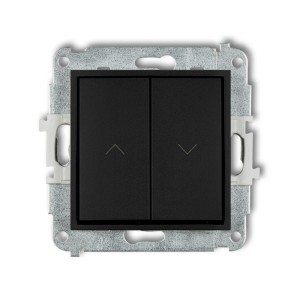 Mechanizm łącznika żaluzjowego z podtrzymaniem Karlik MINI czarny mat 12MWP-88