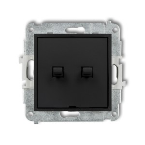 Mechanizm łącznika świecznikowego w stylu amerykańskim Karlik MINI czarny mat 12MWPUS-2